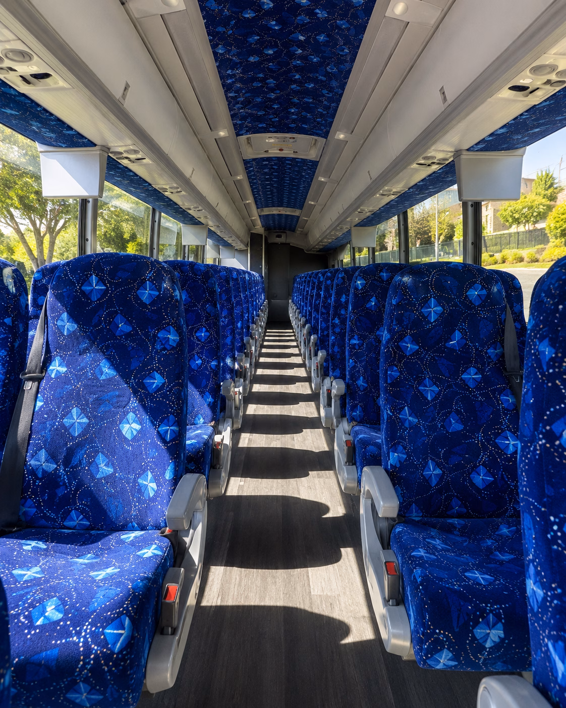 waterford charter bus rental interior