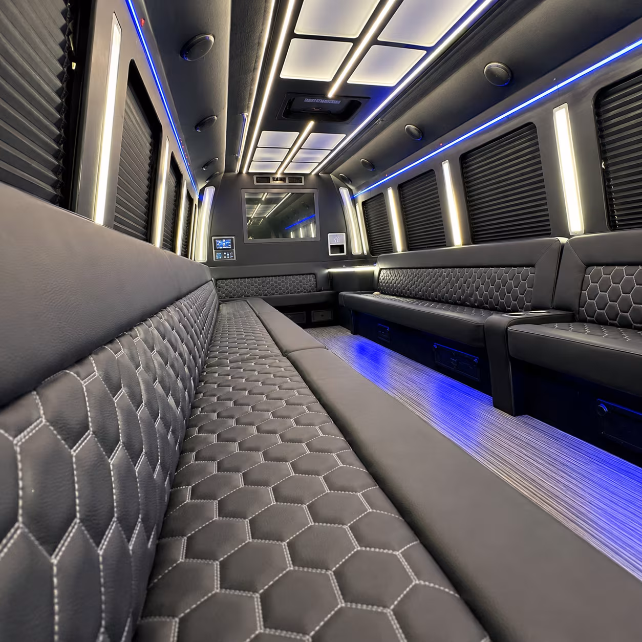 waterford party bus rental interior